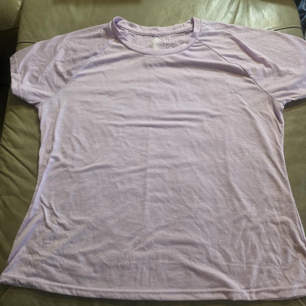 Athletic Works  Lavender Short Sleeve Tee With Mesh Back - Picture 3 of 6